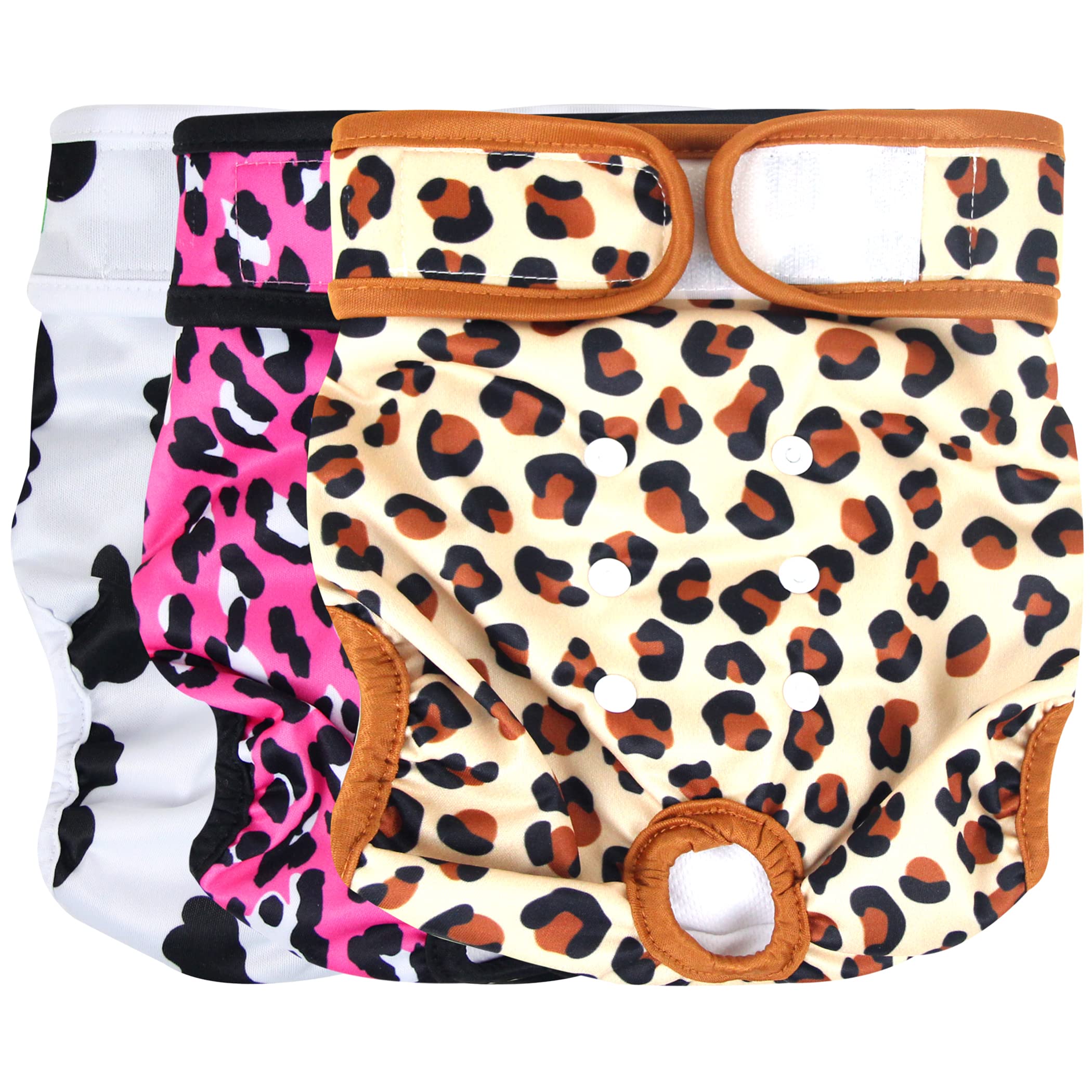 Female Dog Diapers, 3-Pack, Cheetah Print