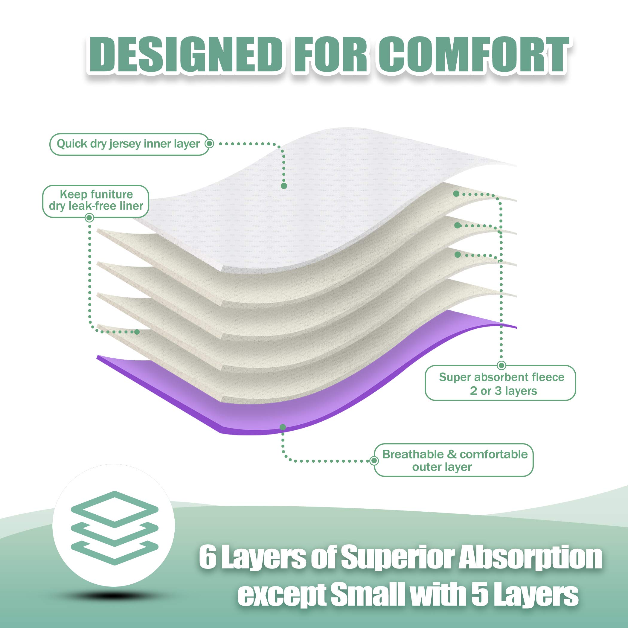 Female Dog Diapers, 3-Pack, Multicolor