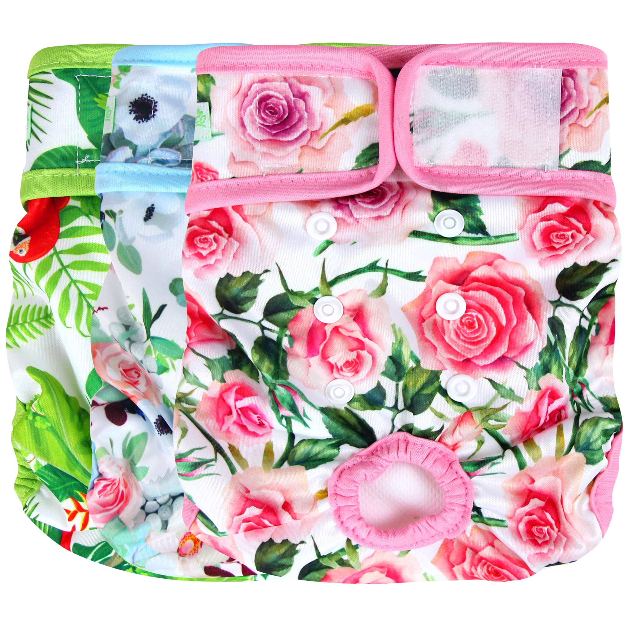 Female Dog Diapers, 3-Pack, Floral
