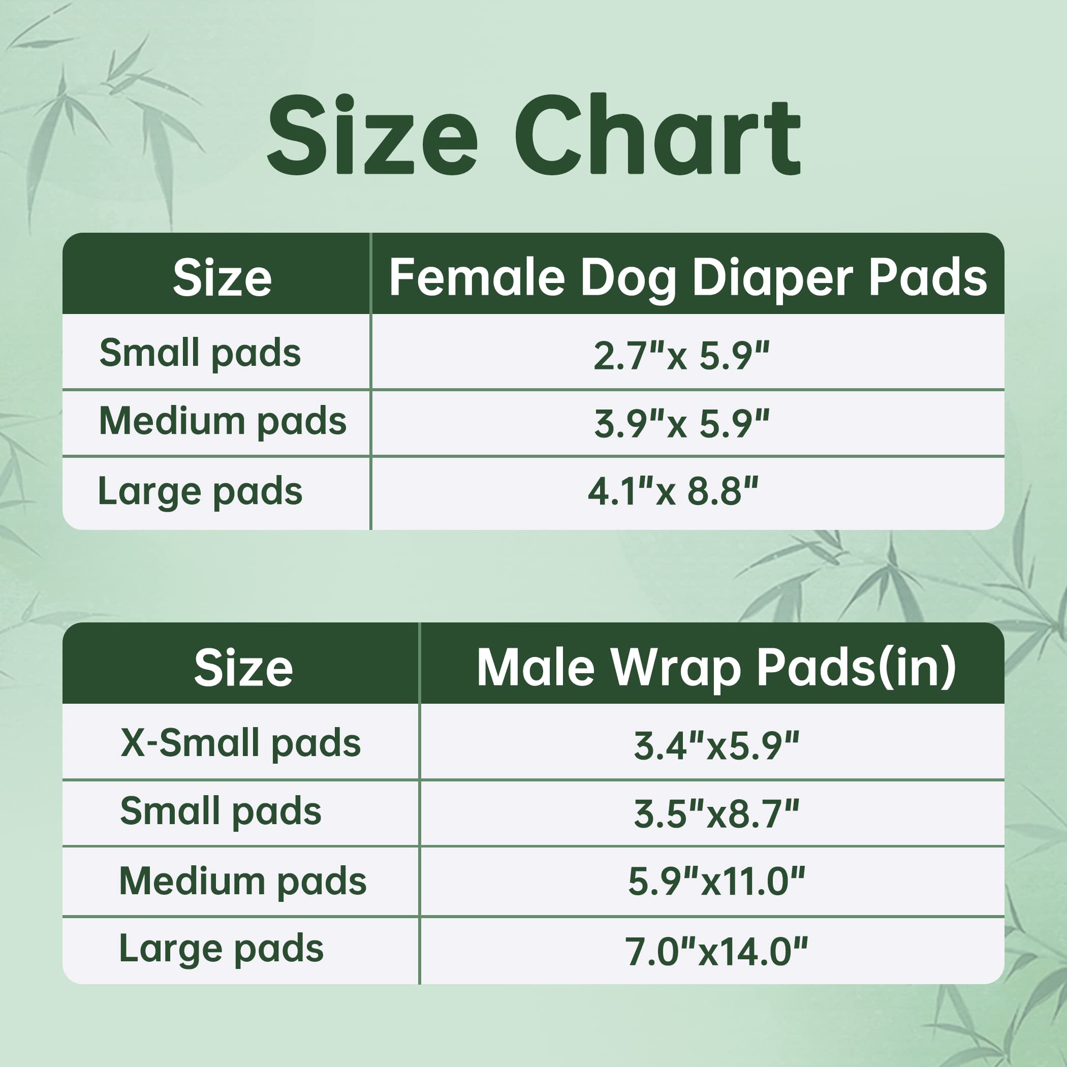 Washable Dog Diapers Pads, Bundle of 10