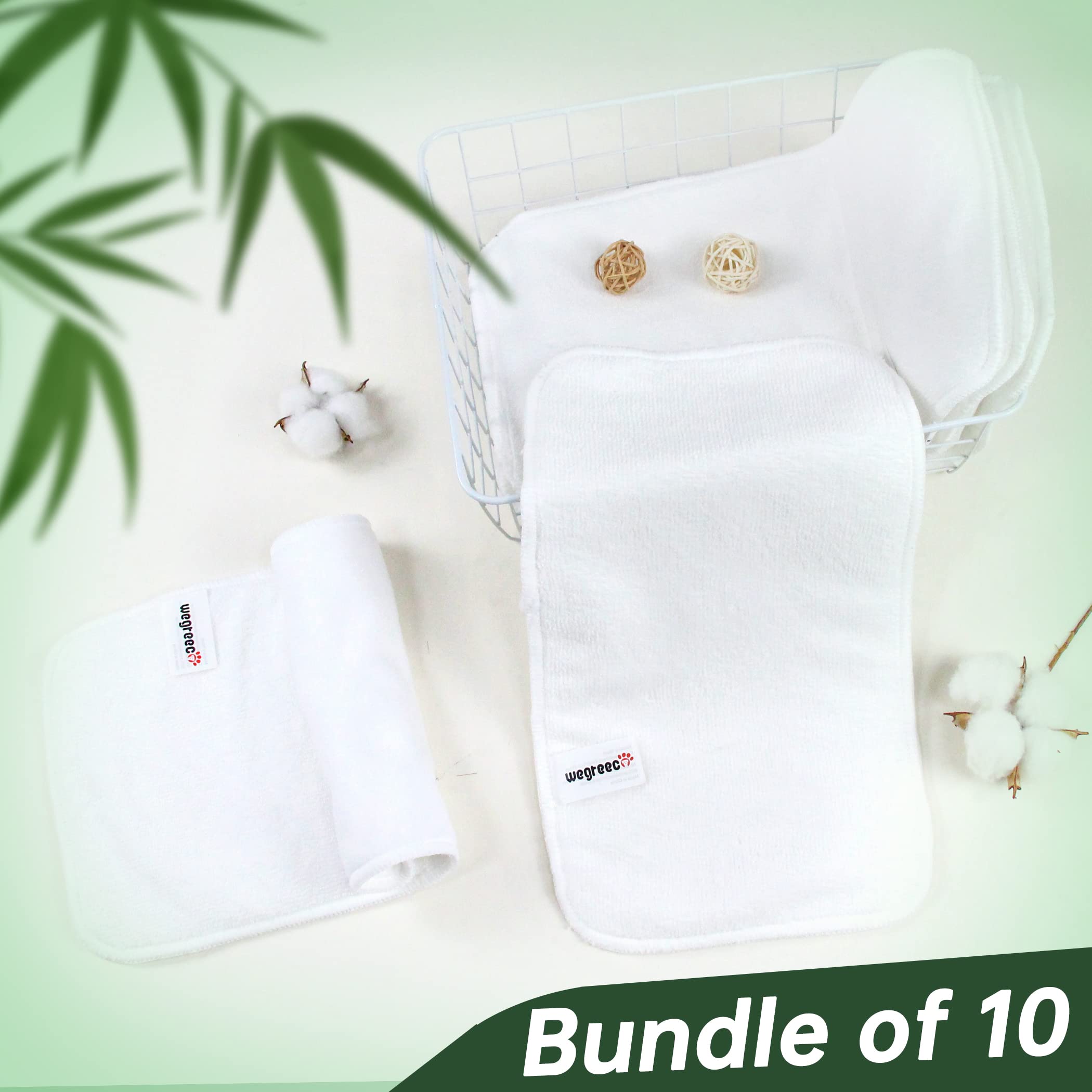 Washable Dog Diapers Pads, Bundle of 10