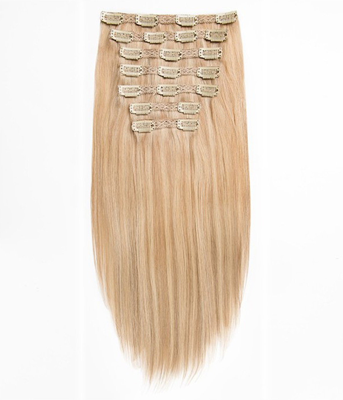 16" 140G 7 Pieces Classic Clip-in Remy Human Hair Extensions