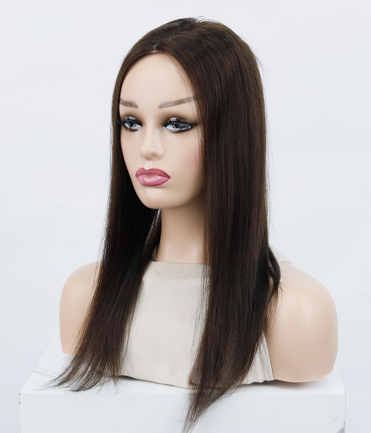 2.75"x6" Full Mono Human Hair Topper for Thinning Hairline | Low Density 