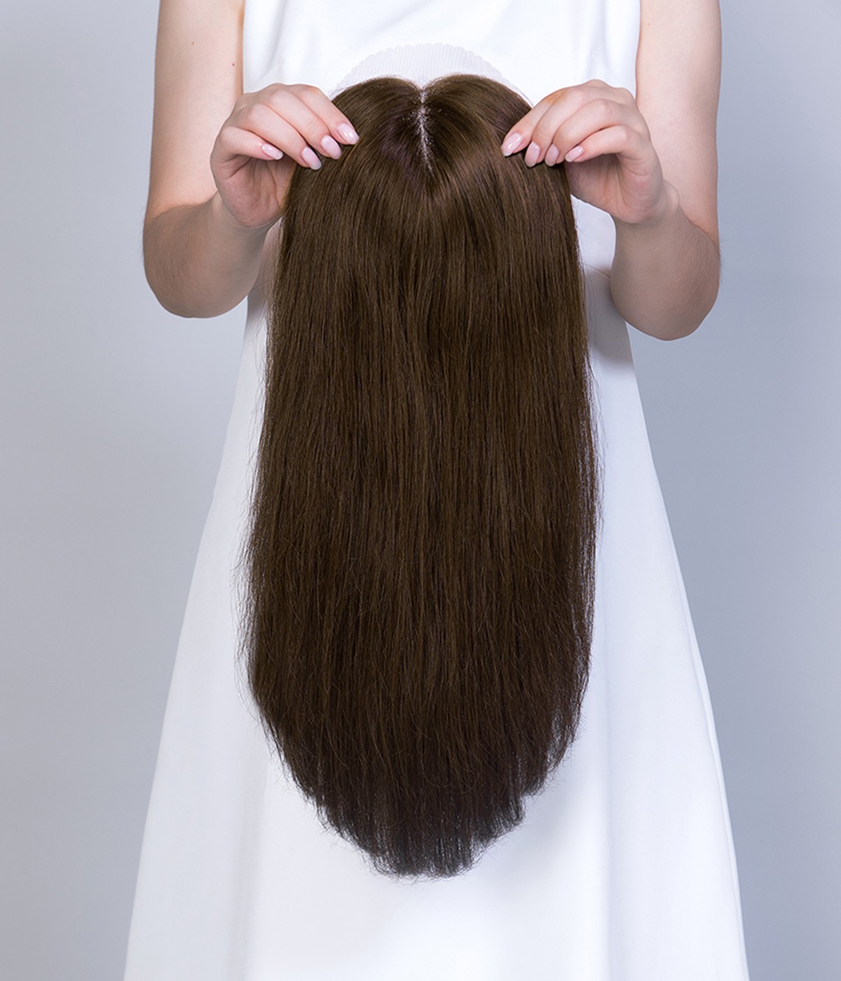 6"x7" Full Silk Base European Human Hair Topper | 100% Handtied | European Hair Topper 