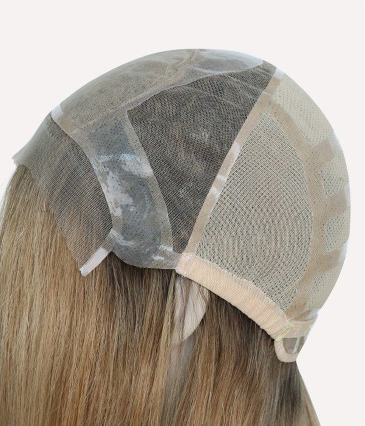 Silk Top Full Hand tied Cap With Silicone Wig For Sensitive Scalp