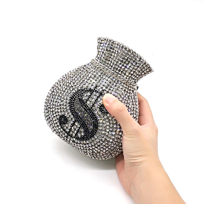 Money Rhinestone Purse