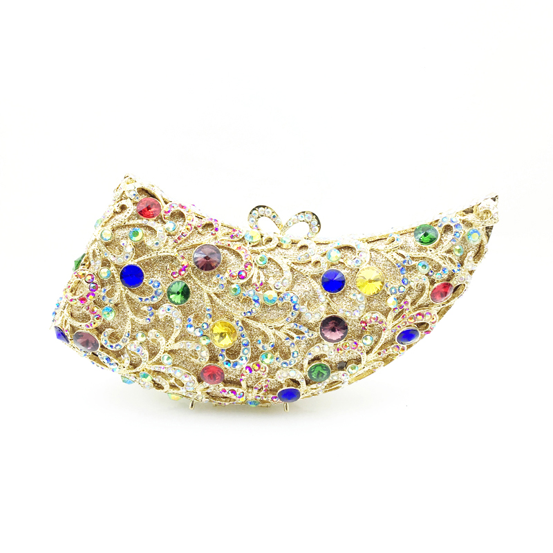 [Copy]Round Classical Crystal Clutch