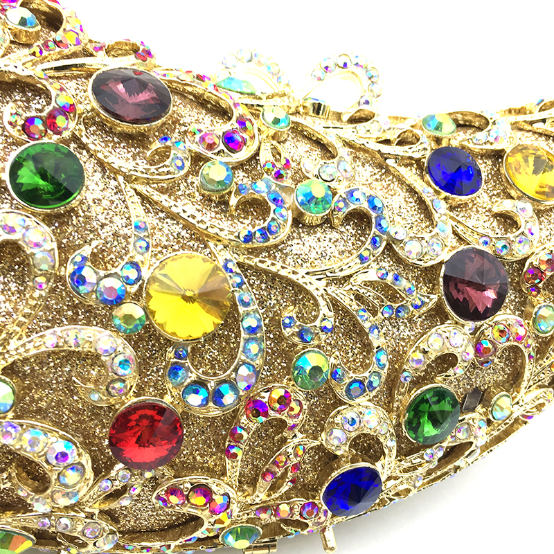 [Copy]Round Classical Crystal Clutch