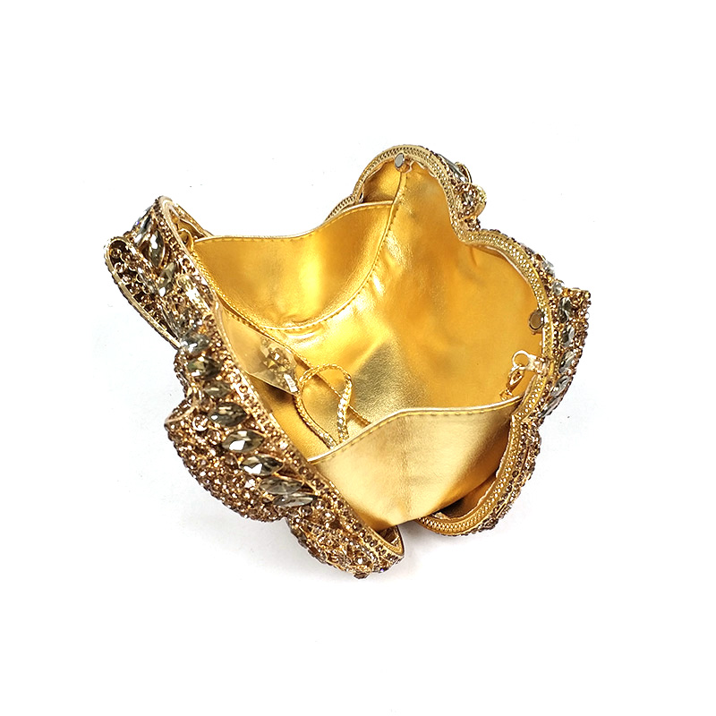Bow Classical Crystal Clutch