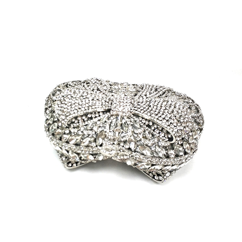 Bow Classical Crystal Clutch