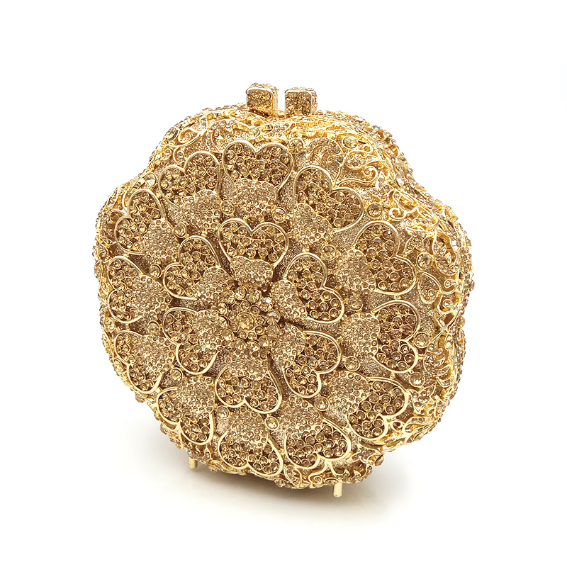 Round Classical Crystal Clutch