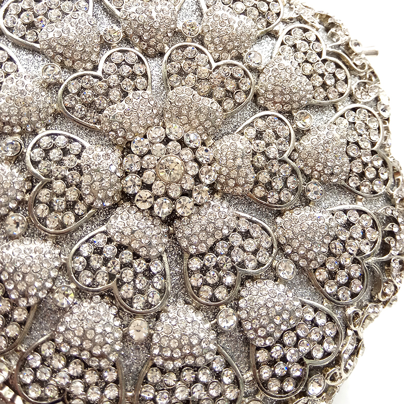 Round Classical Crystal Clutch