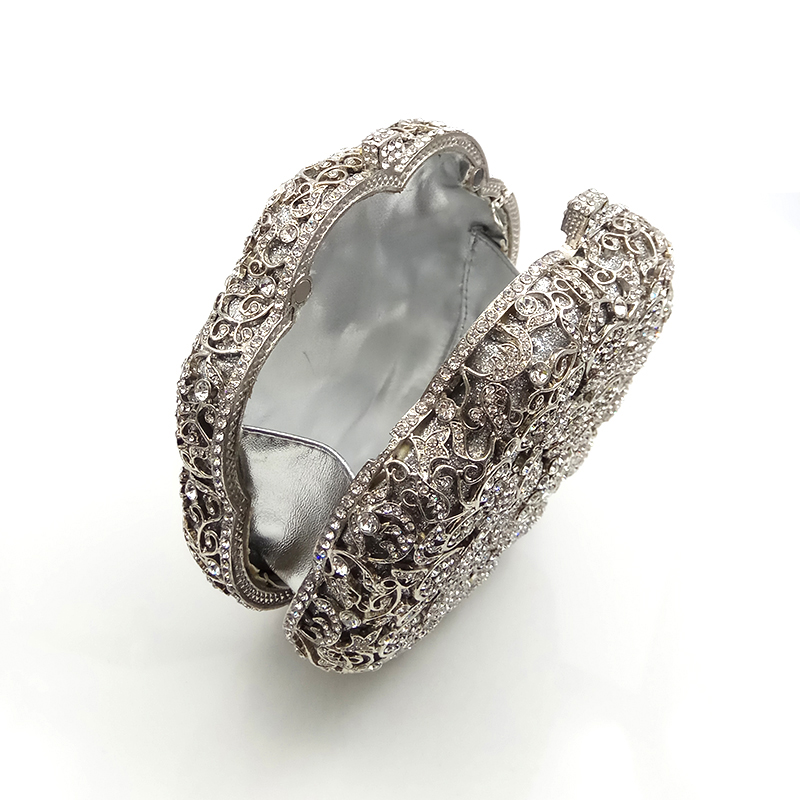 Round Classical Crystal Clutch