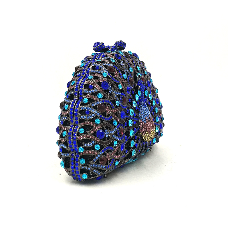 Peacock Crystal Clutch