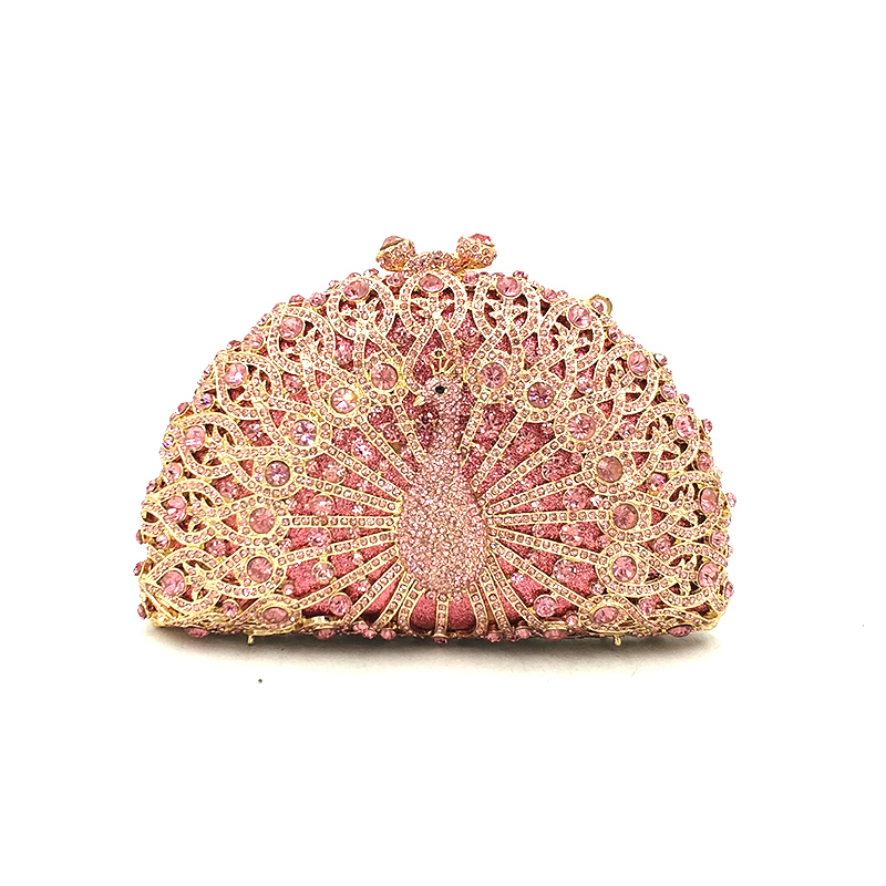 Peacock Crystal Clutch