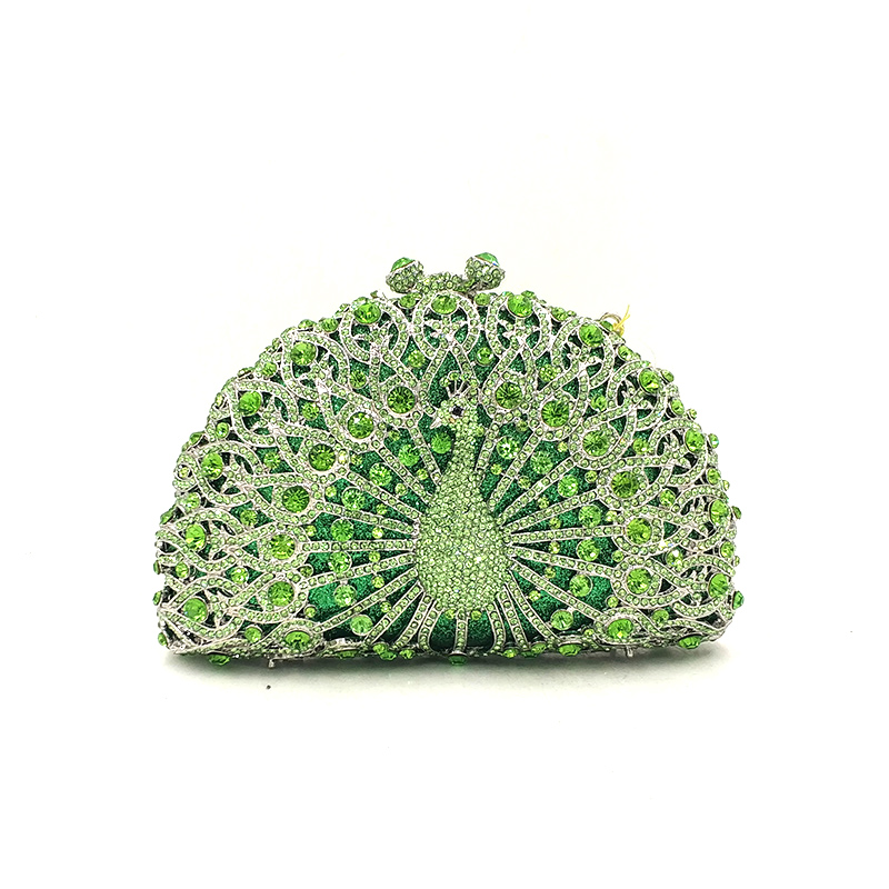 Peacock Crystal Clutch