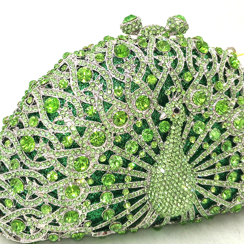 Peacock Crystal Clutch