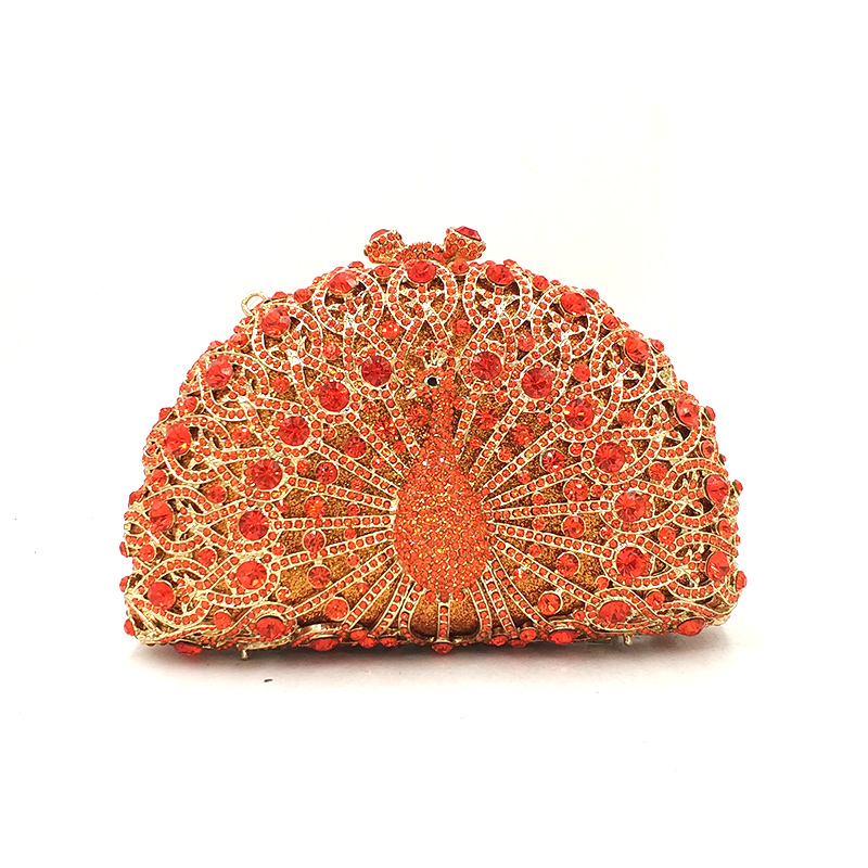 Peacock Crystal Clutch
