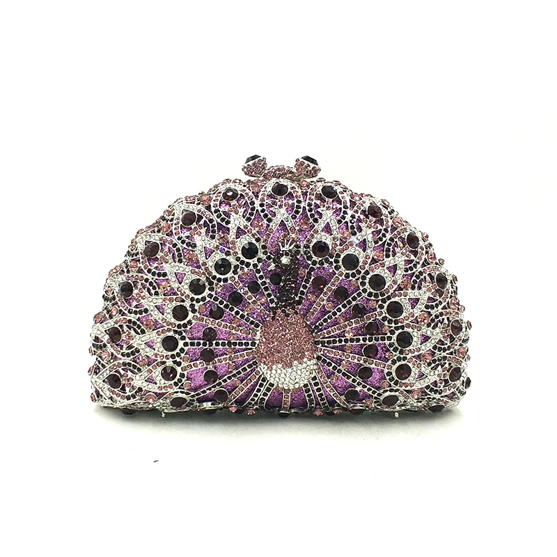 Peacock Crystal Clutch