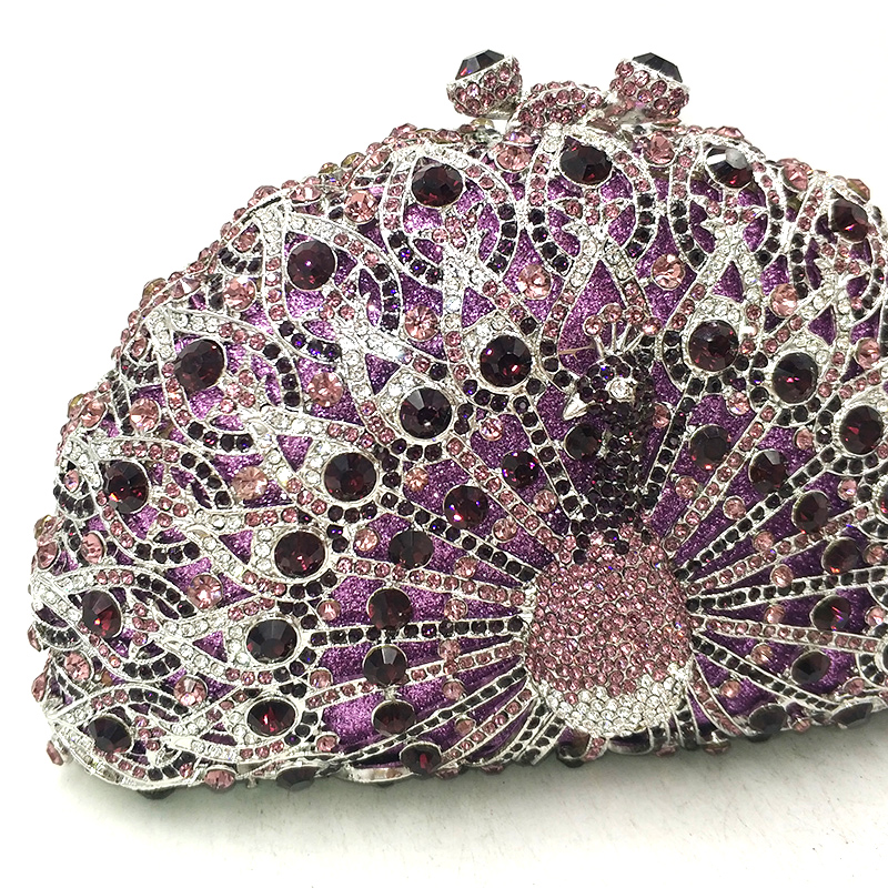 Peacock Crystal Clutch