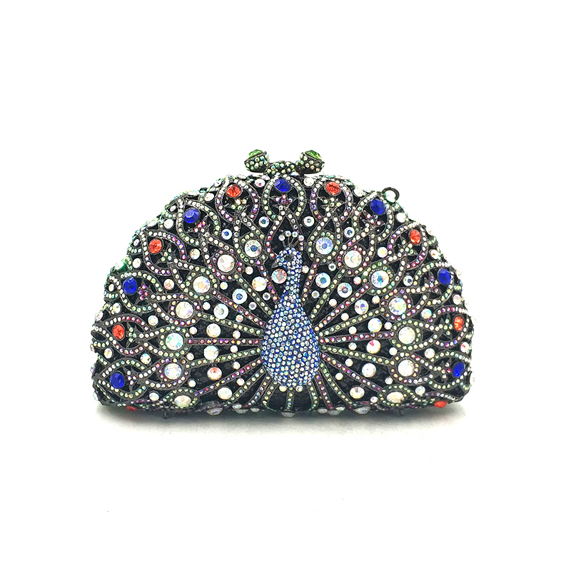 Peacock Crystal Clutch