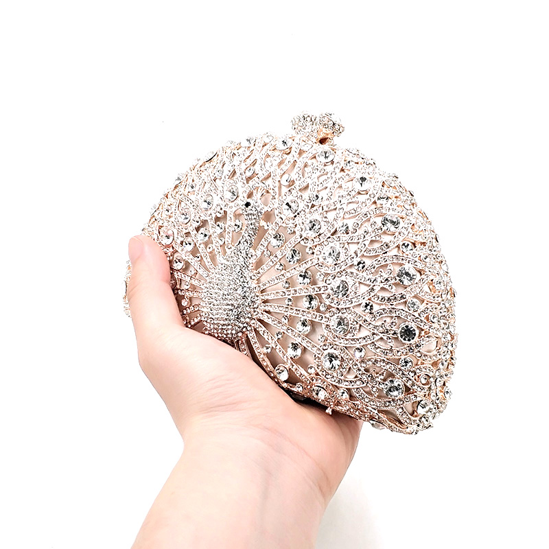 Peacock Crystal Clutch