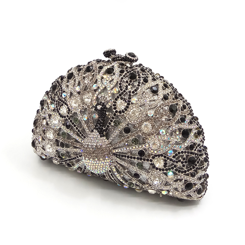 Peacock Crystal Clutch