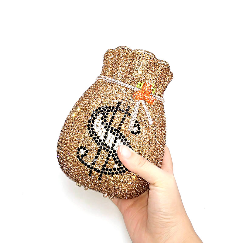 Rhinestone Money Clutch