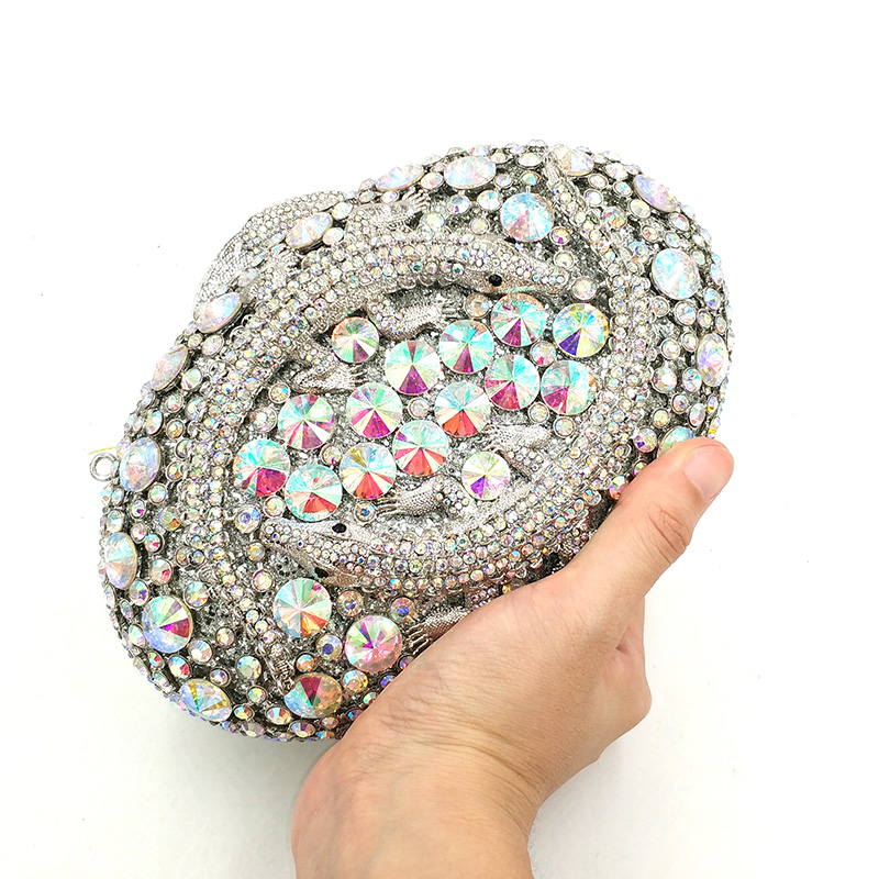 Crocodile Crystal Clutch