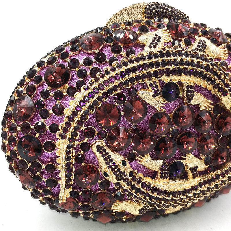 Crocodile Crystal Clutch