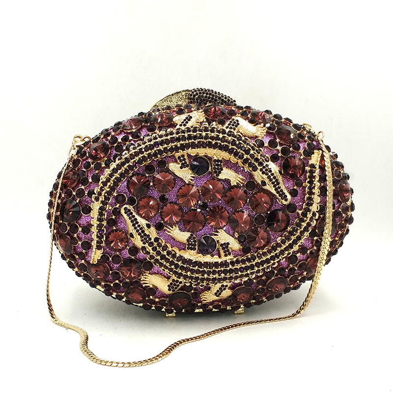 Crocodile Crystal Clutch