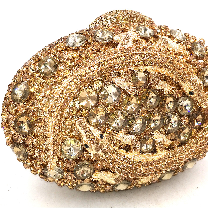 Crocodile Crystal Clutch