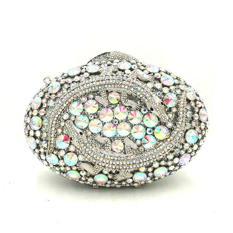 Crocodile Crystal Clutch