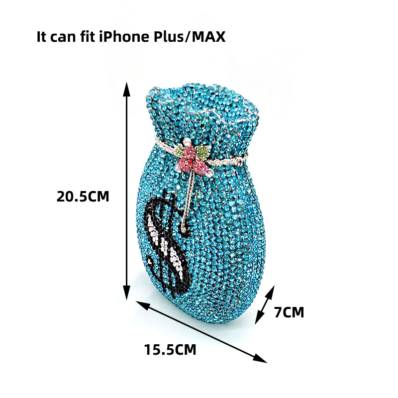 Rhinestone Money Clutch