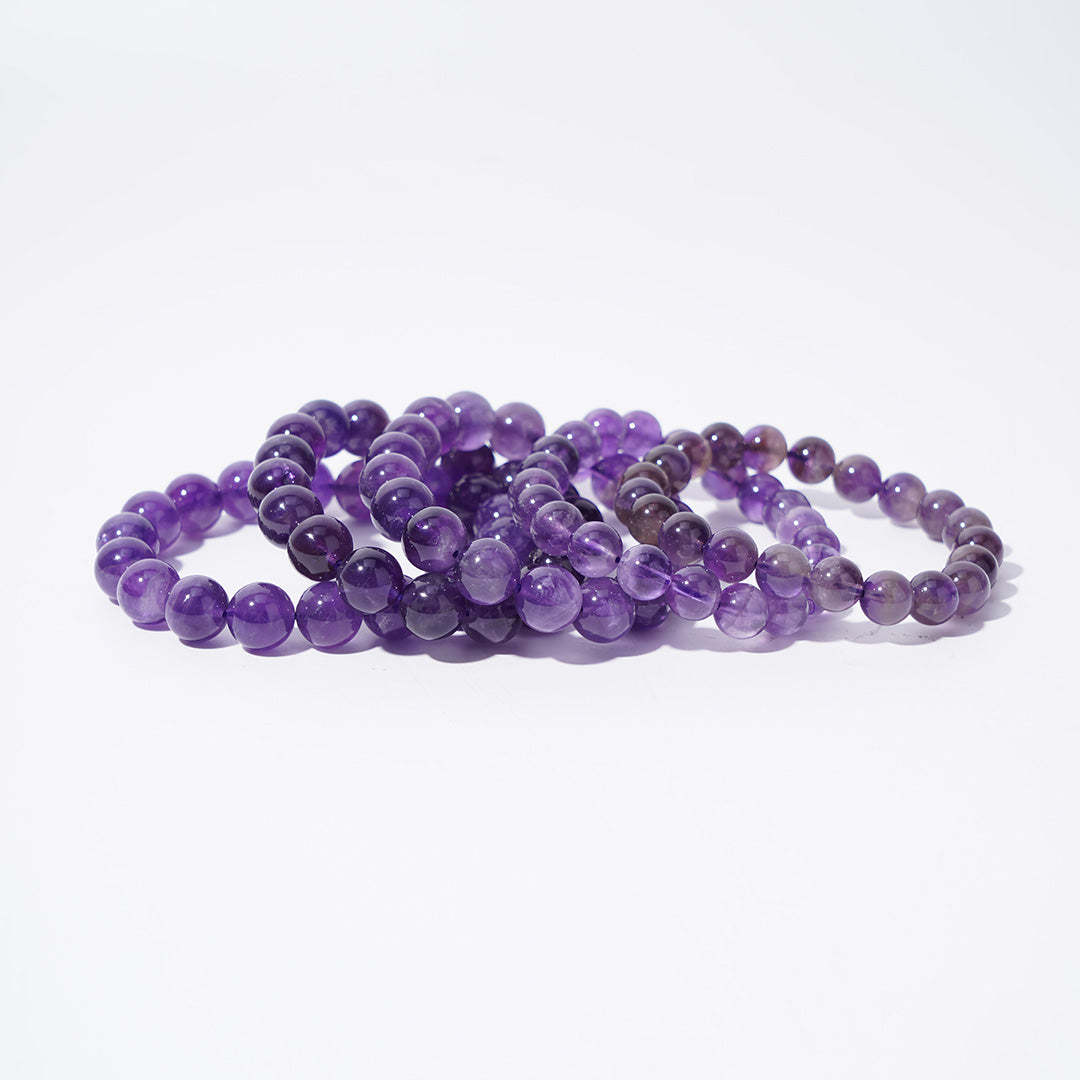 Amethyst crystal bracelets 7mm 10mm 13mm