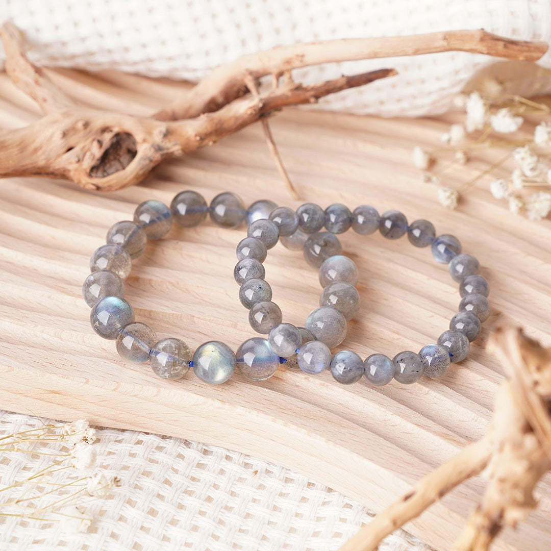 Labradorite Crystals bracelets 8mm 10mm 12mm