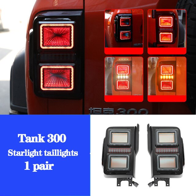 For Great Wall GWM WEY TANK 300 Tank 300 2022 2023 Taillight Modification Starry Sky Taillight Assembly LED Special Accessories