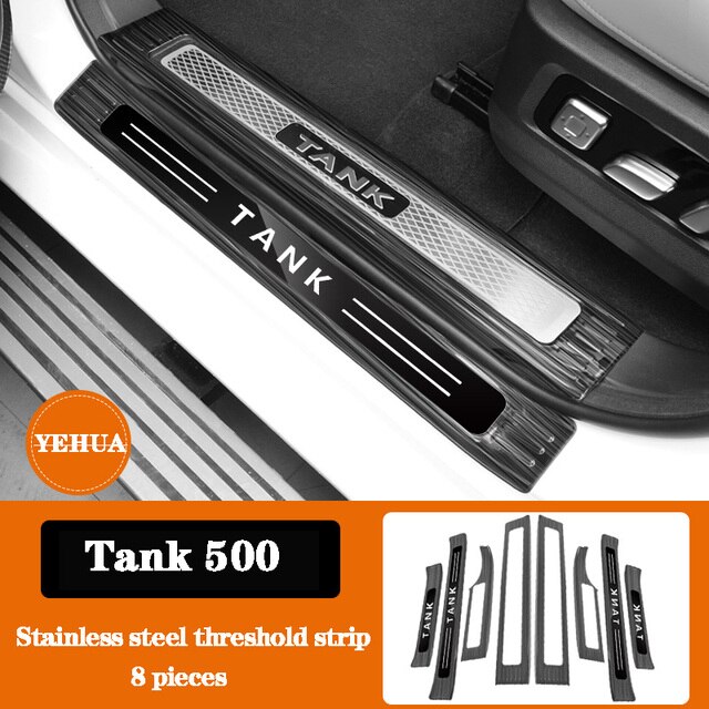 For Great Wall GWM WEY TANK 500 Tank 500 Threshold Bar Welcome Pedal Stainless Steel Protective Plate Modification Accessories