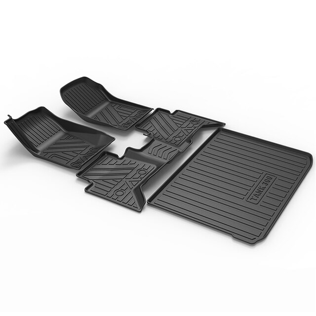 Great Wall GWM WEY TANK 300 Tank300 22-23 Floor Mat Waterproof Non-slip TPE Modified Car Accessories 3Pcs/Set Fully Surrounded
