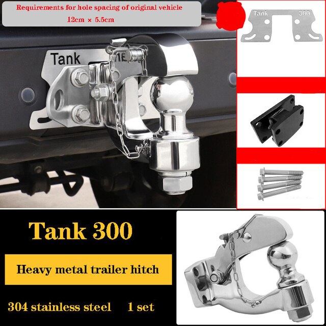 Great Wall Tank 300 Trailer Hitch Off-road Anti-collision Rear Bumper Tiger Head Hook Trailer Ball Hook Refitted Accessories
