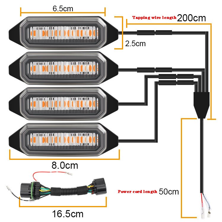 Great Wall WEY Tank 300 Medium Mesh Light LED Small Yellow Light Front