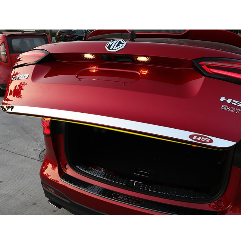 1X For MG HS 2018-2019 Car Modified decorative tailgate patch anti-collision bright strip-YeHua MG Shop