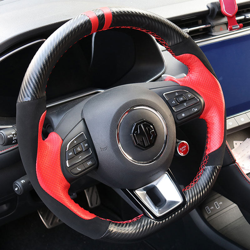 MG Logo For MG5 MG6 MGGT MG HS ZS Car Steering Wheel Black Badge Logo Emblem Cover-YeHua MG Shop