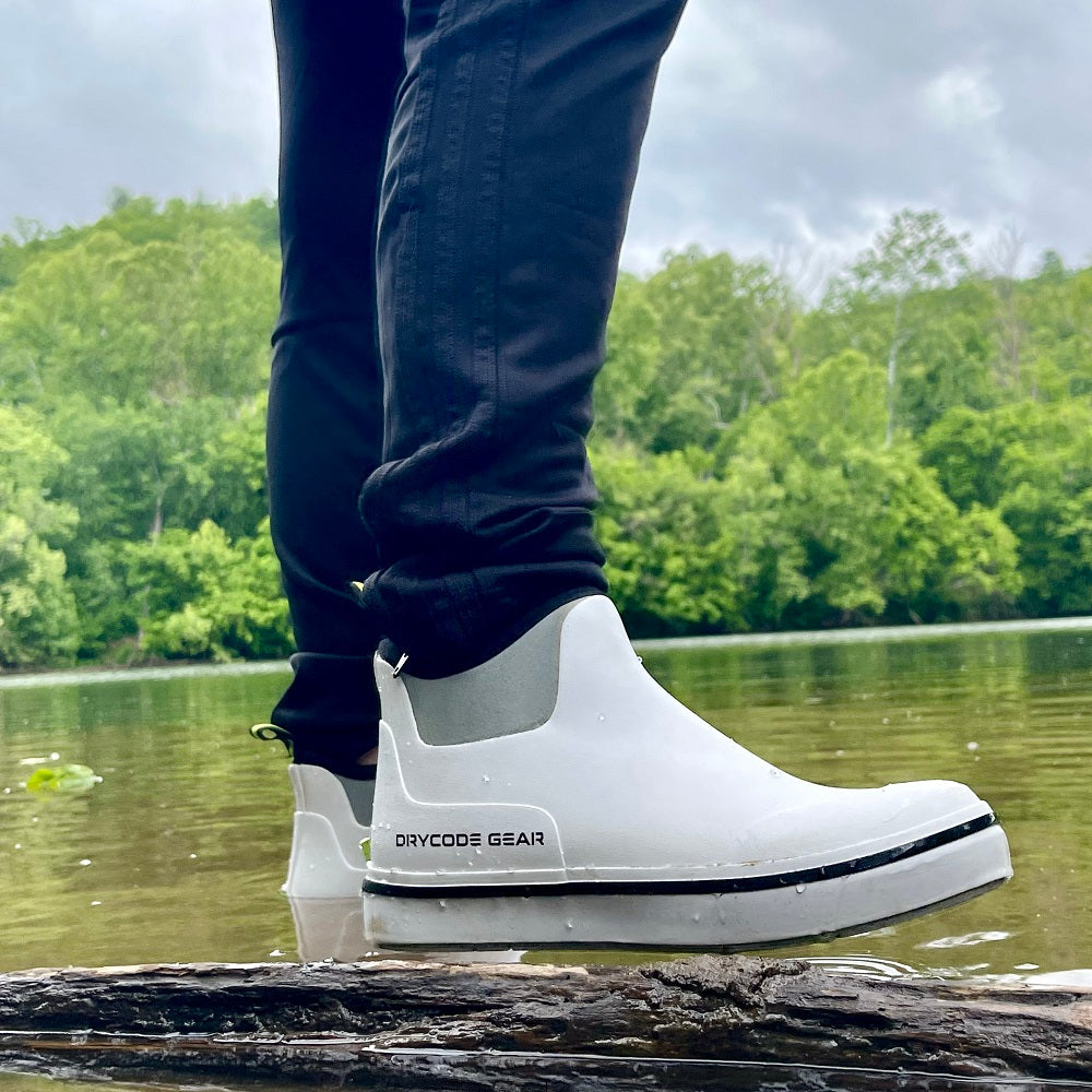 White on sale fisherman boots