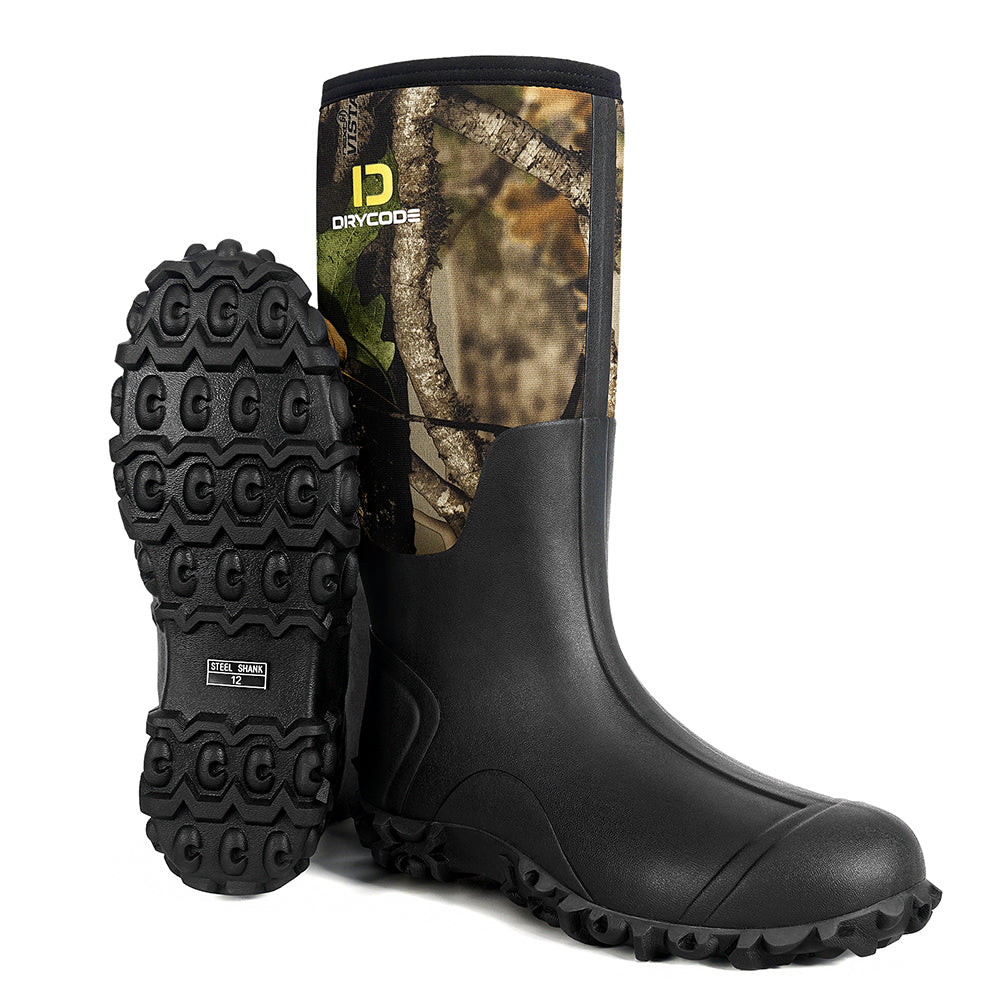 DRYCODE Lightweight Hunting Boots for Men with Steel Shank, 4.5mm Neoprene Rubber