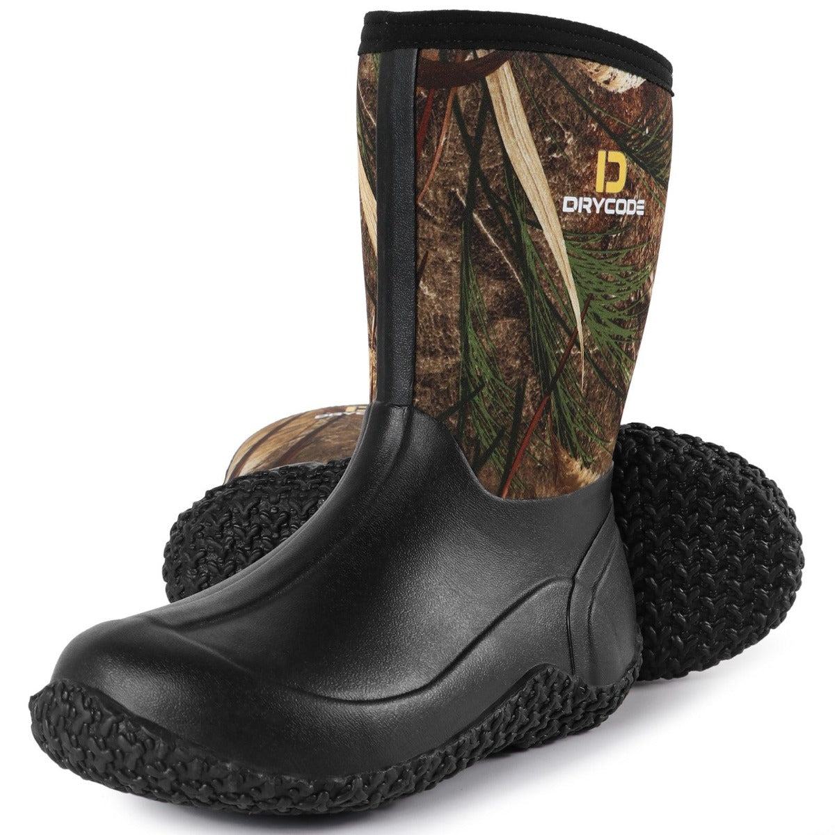 Men's Boots Rubber Insulated Waterproof Boots for Hunting Fishing Tall  Boots