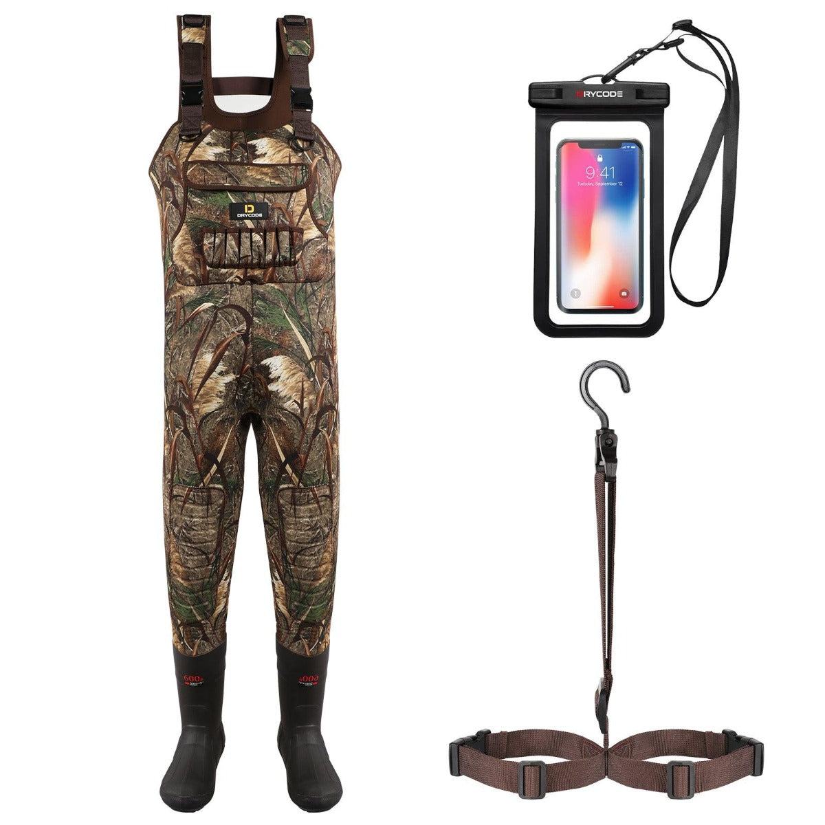 Insulated Camo Duck Hunting&Fishing Waders with 600G Boots