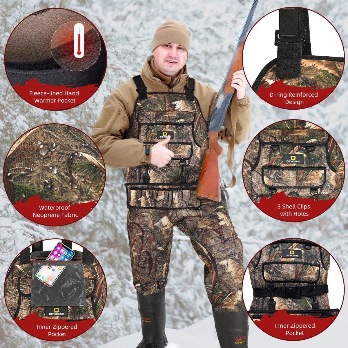  DRYCODE Chest Waders for Men with 1600g Boots