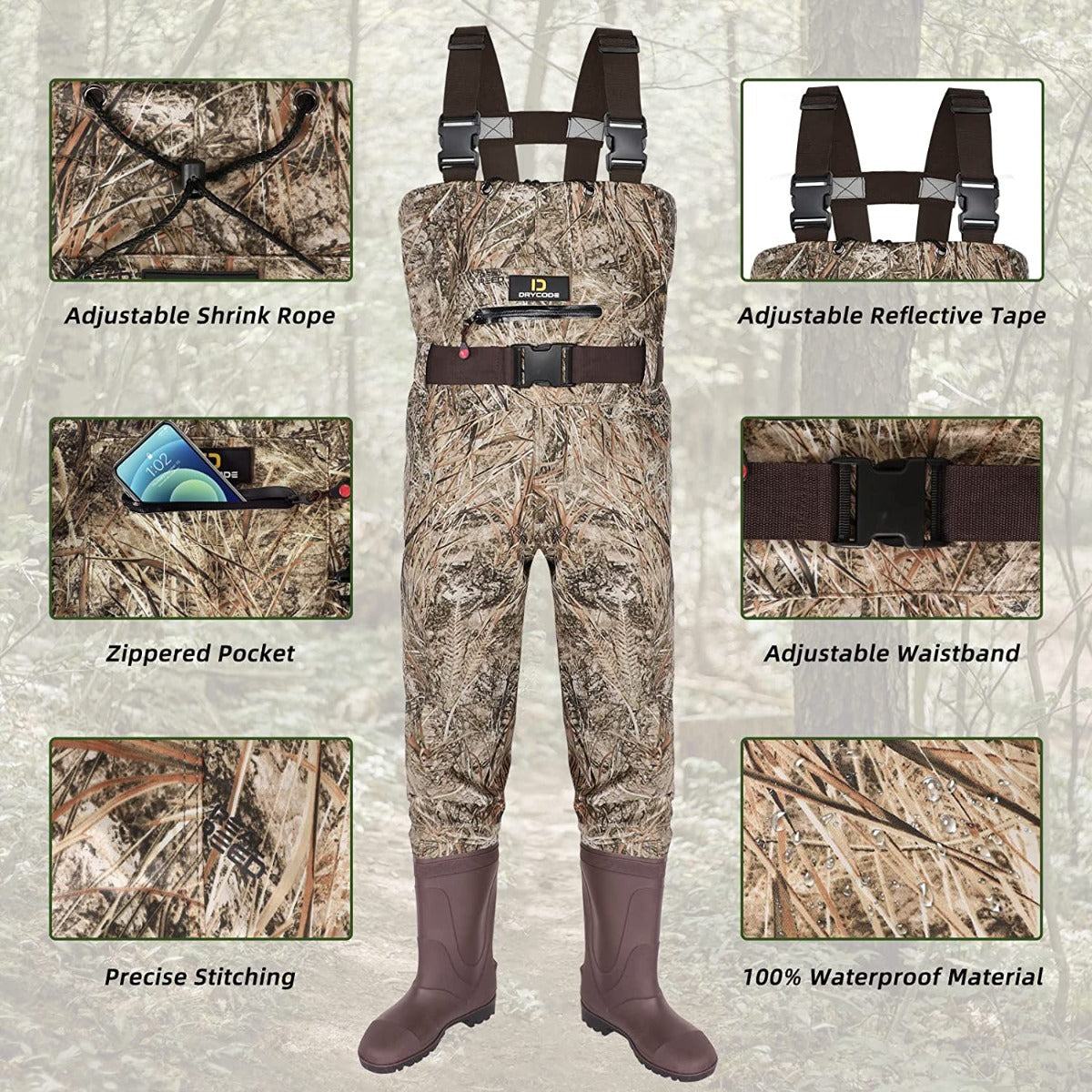 Breathable waders with on sale boots