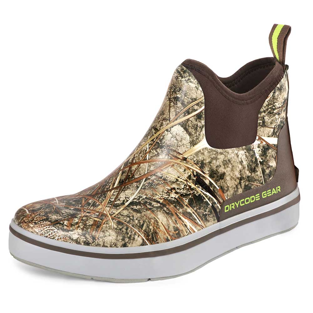 DRYCODE Deck Fishing Boots （Real Reed Camo）, Anti-Slip Rubber